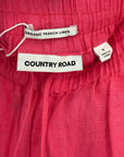 Country Road Wide Leg Linen Pants | Fuchsia