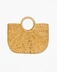 Woven Straw Top Handle Beach Bag