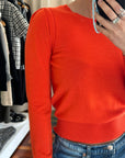 Marcs Crew Neck Knit Long Sleeve Top | Orange