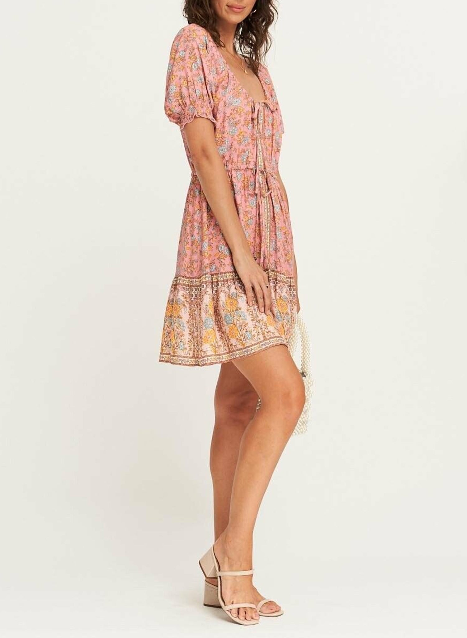 arnhem mini dress Arnhem Floral Print Puff Sleeve Mini Dress