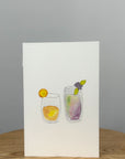 Eloise's Easel Watercolour Card | Cocktails