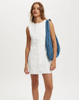 Cotton On Button Up Linen Mini Dress | White