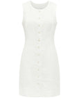 Cotton On Button Up Linen Mini Dress | White
