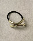 Criss Cross Statement Hardware Hair Tie