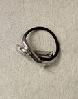 Criss Cross Statement Hardware Hair Tie