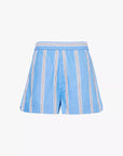 LMND Chiara Cotton Stripe Shorts | Blue/Black/White