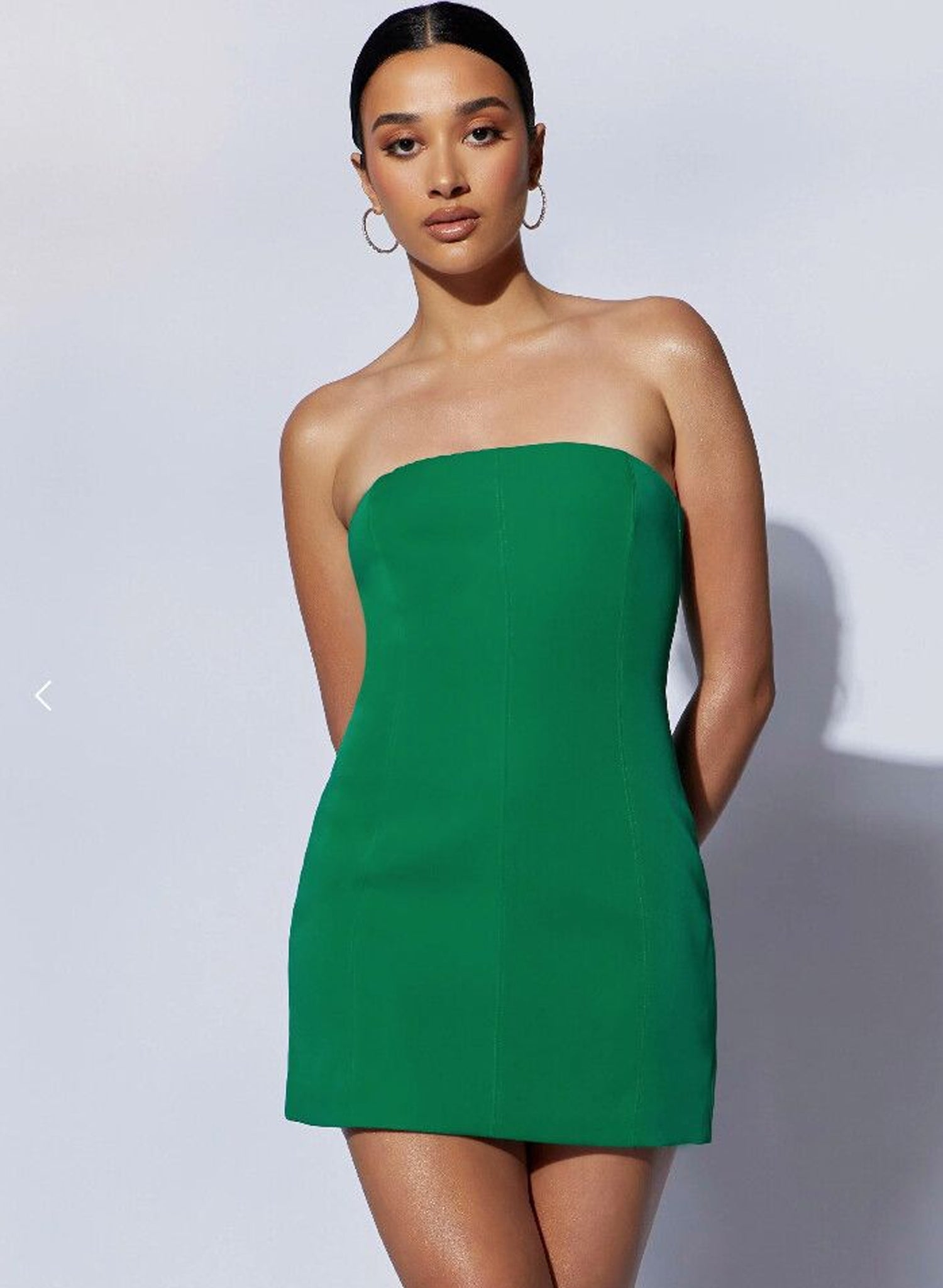 Meshki Strapless Mini Dress | Green  Loja Watsons Bay