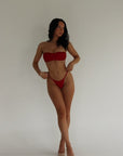 Z The Labell Montego Strapless Top | Burgundy