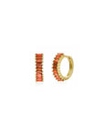 Nima Huggie Hoops in Orange/Gold