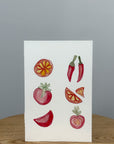 Eloise's Easel Watercolour Card | Red Food Salad