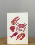 Eloise's Easel Watercolour Card | Red Sea Creatures