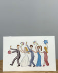 Eloise's Easel Watercolour Card | Wedding Conga Line