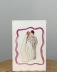 Eloise's Easel Watercolour Card | Kissing Bride & Groom