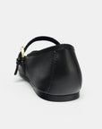 Zara Leather Ballet Flats | Black