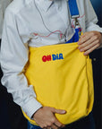 Oh Dia Reversible Beach Bag in Blue/Yellow