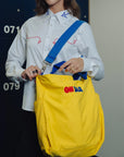 Oh Dia Reversible Beach Bag in Blue/Yellow