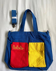 Oh Dia Reversible Beach Bag in Blue/Yellow