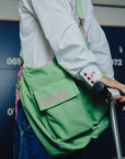 Oh Dia Reversible Beach Bag in Green/Pink