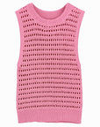 Blanca Wallace Cotton Knit Pink Vest