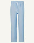 Cotton Relaxed Leg Drawstring Pants | Light Blue