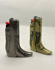 Cowboy Metal Boot Lighter Cover | Brass