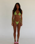 Z The Labell Elia Tie Up Bikini Bottoms | Lime Green
