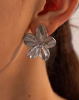 Fiore Statement Earrings in Silver