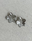 Fiore Statement Earrings in Silver
