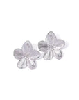 Fiore Statement Earrings in Silver