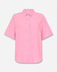 LMND Short Sleeve Cotton Shirt | Pink