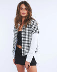 Oh Dia Off Spring Plaid Shirt | Black/White