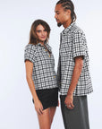 Oh Dia Off Spring Plaid Shirt | Black/White