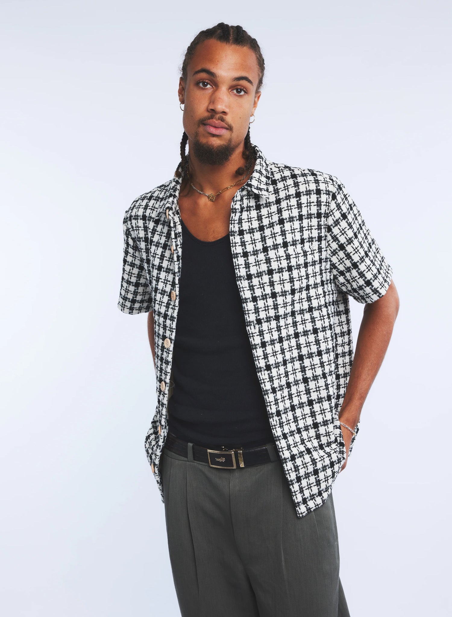 トップス OFF-WHITE 2016SS black/white check shirt OFF-WHITE™ OFF-WHITE™ Shirts | Black Men's Checked Shirt | YOOX