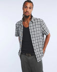 Oh Dia Off Spring Plaid Shirt | Black/White