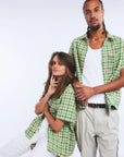 Oh Dia Off Spring Bold Plaid Shirt | Green/Cream