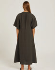 Pippa Ridley Josie Linen Dress | Charcoal Grey