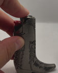Cowboy Metal Boot Lighter Cover | Nickel