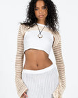 Princess Polly Rosy Crochet Bolero | Beige