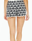 The Upside Black and White Crochet Shorts