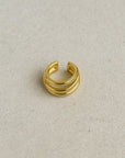 Triple Statement Ear Cuff in Gold