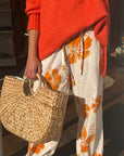 Venroy Cotton Hibiscus Pants