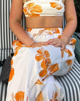 Venroy Cotton Hibiscus Pants