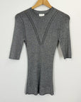 Witchery Lurex Knit T-Shirt | Silver