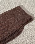 Wool Silk Blended Socks | Chocolate Brown