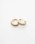 Nima Huggie Hoops in Olive/Gold