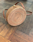 Round Straw Crossbody Bag