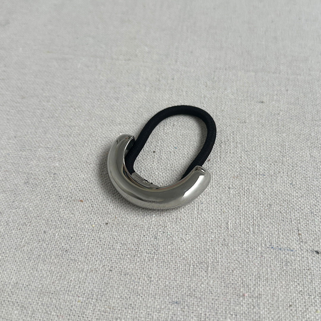 Statement Hair Tie in Silver
