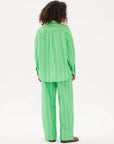 LMND Bahia Stripe Cotton Pant | Green