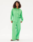 LMND Bahia Stripe Cotton Pant | Green