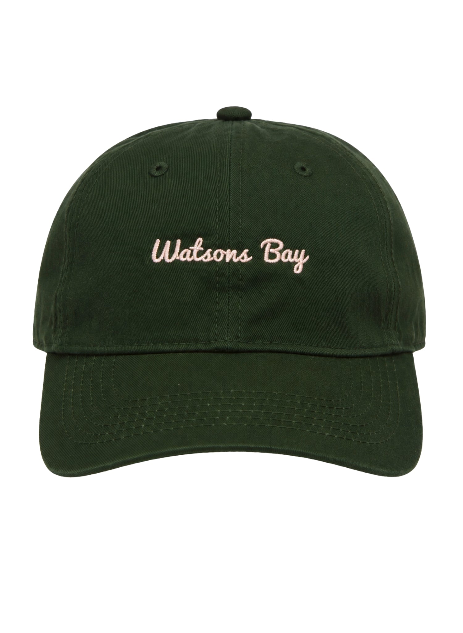 Watsons Bay Cap | Dark Green/Pink